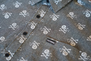 JOLLY ROGER CHAMBRAY BUTTON-UP SHIRT