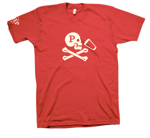 JOLLY ROGER VINTAGE RED TEE