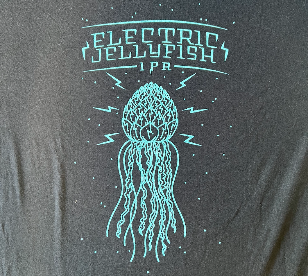 ELECTRIC JELLYFISH TEE - BLACK / BLUE